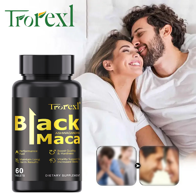 Herbal Queen - Natural Black Maca Tablets with Ashwagandha,