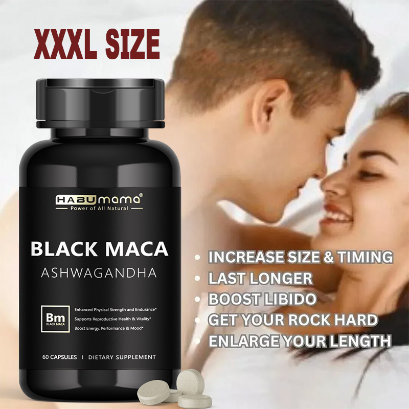 Herbal Queen - Male Enhancing Black Maca Capsules, Men's