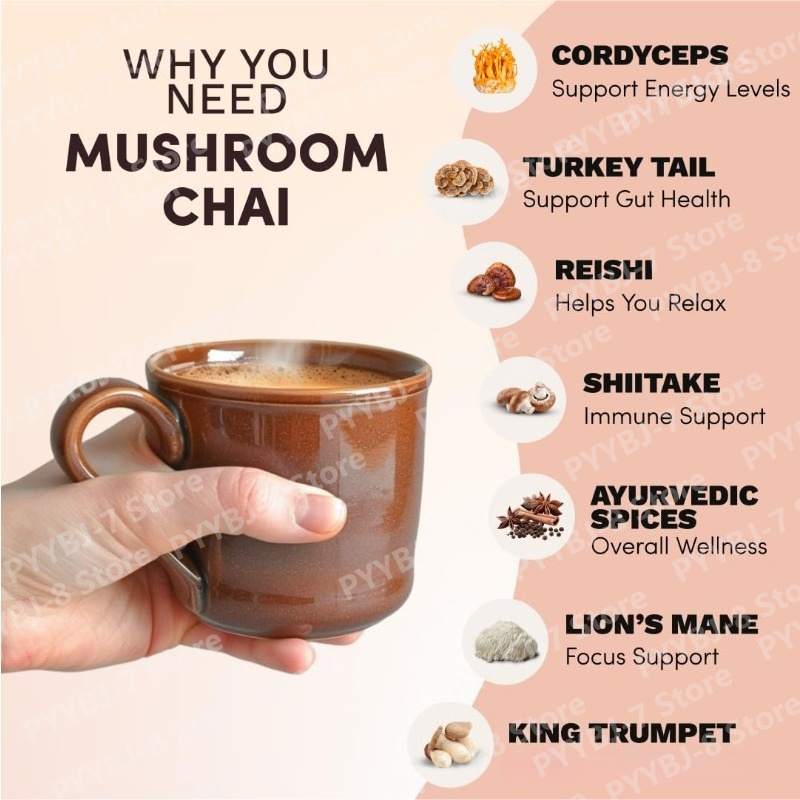 Mushroom Chai Herbal Tea Ayurv - đánh giá và giá Ayurvedic & Herbal Wellness Kits