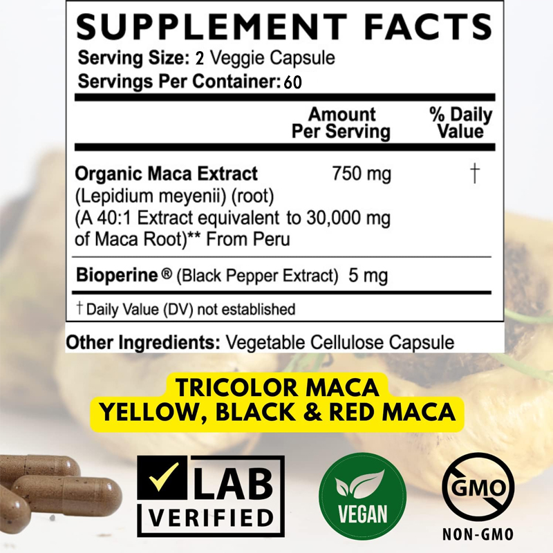 Maximum Strength Black Maca Ro - đánh giá và giá Herbal Queen