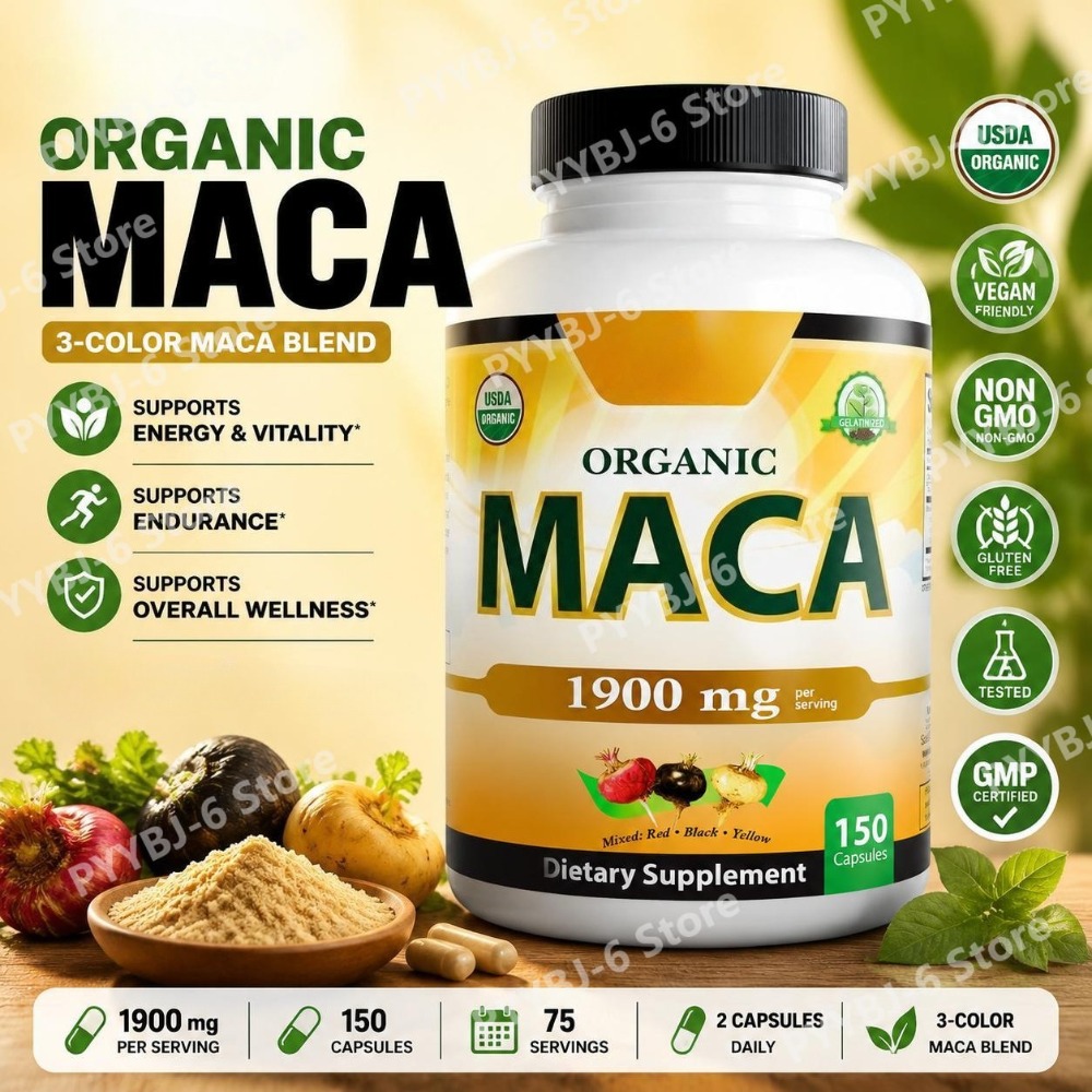 Organic Maca Root Capsules 190 - đánh giá và giá Herbal Queen