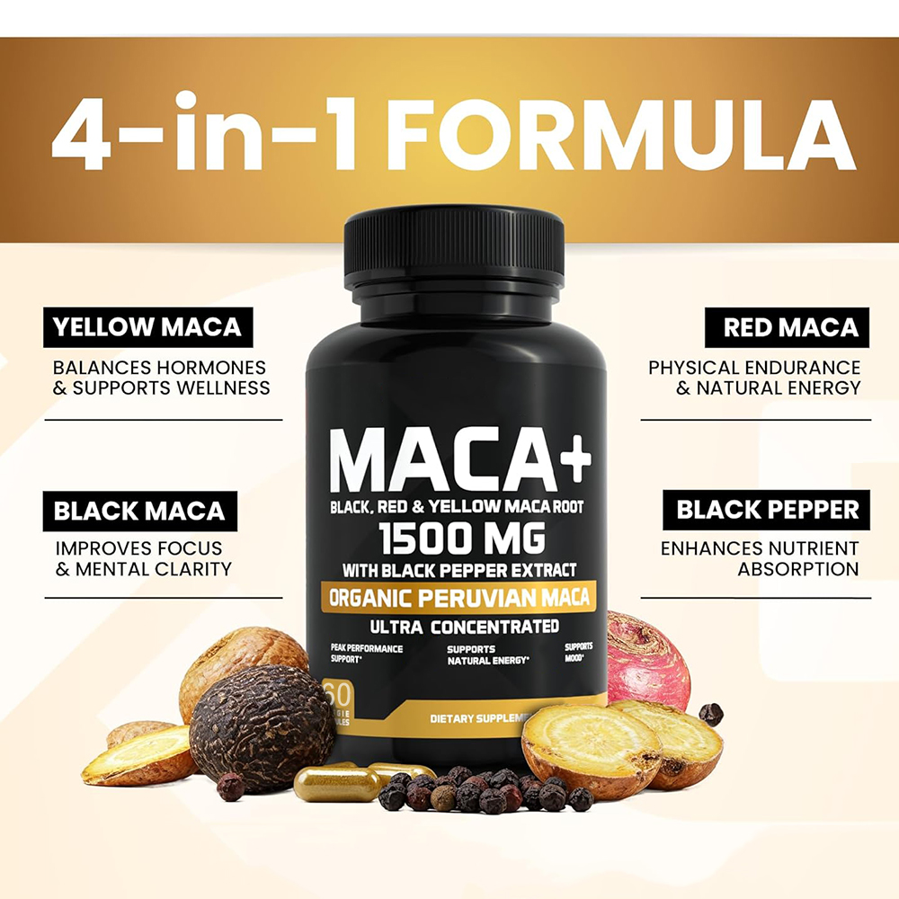 Organic Maca Root Powder Capsu - đánh giá và giá Herbal Queen