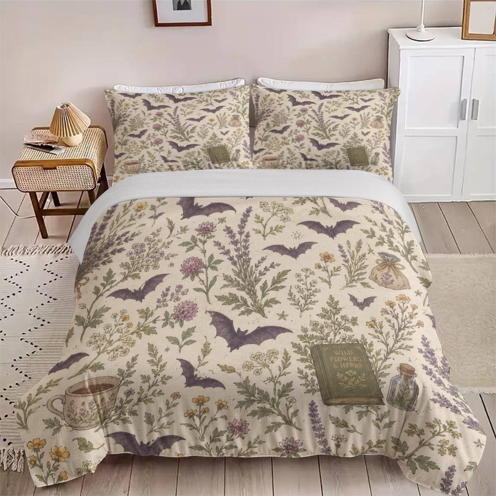 Bat and Herbal Plant Print Qui - đánh giá và giá Herbal Queen