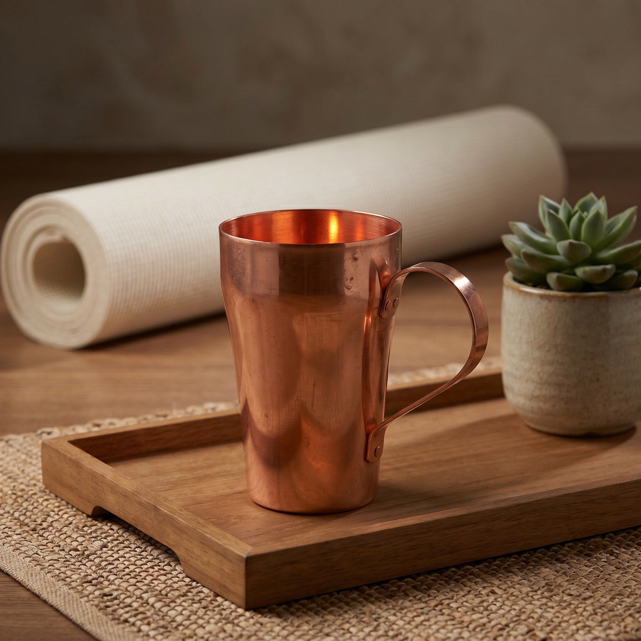 Pure Copper Drinking Cup Hand  - đánh giá và giá Ayurvedic & Herbal Wellness Kits